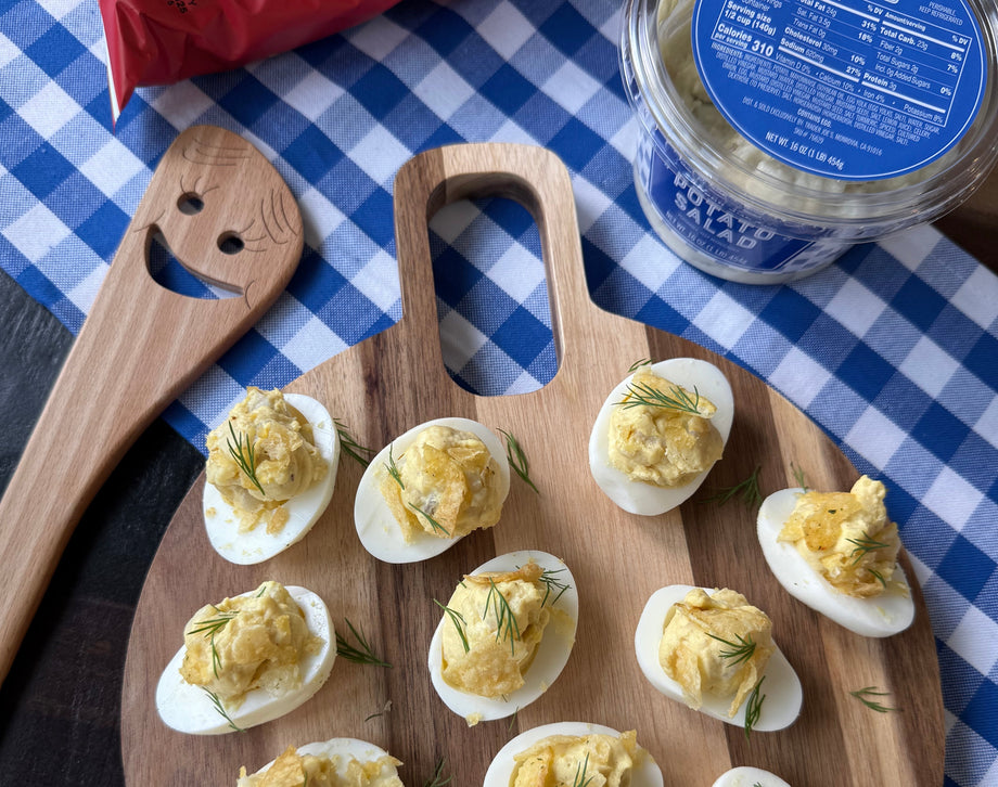 Potato Salad Deviled Eggs