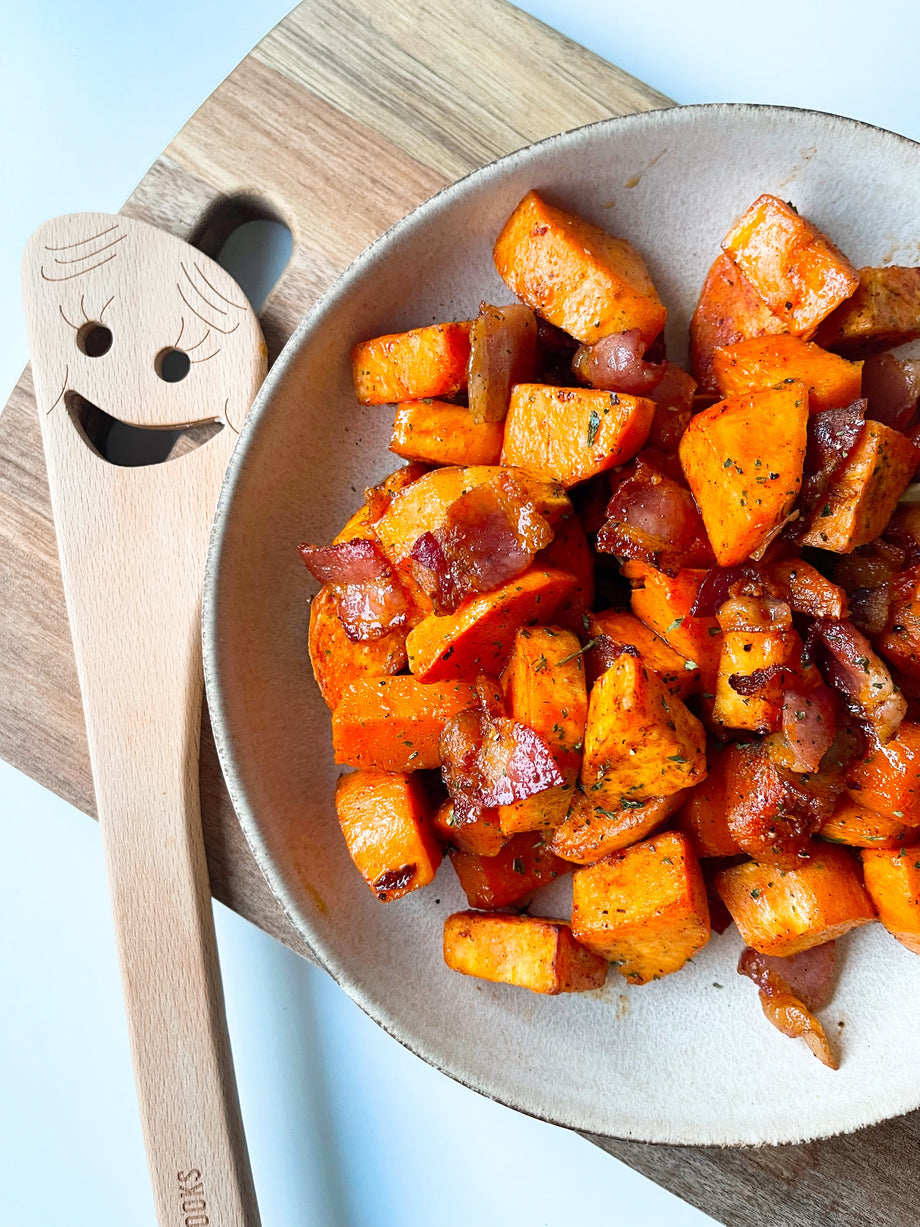 Maple Bacon Sweet Potatoes & Butternut Squash