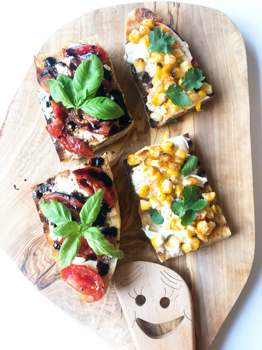 Burrata Crostini, Two Ways