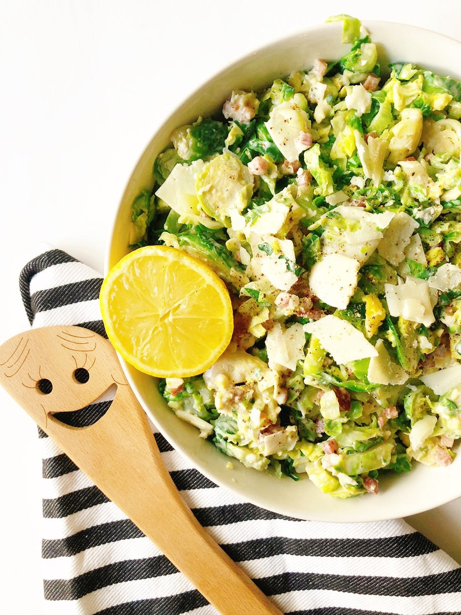 Caesar Brussels Sprouts Salad