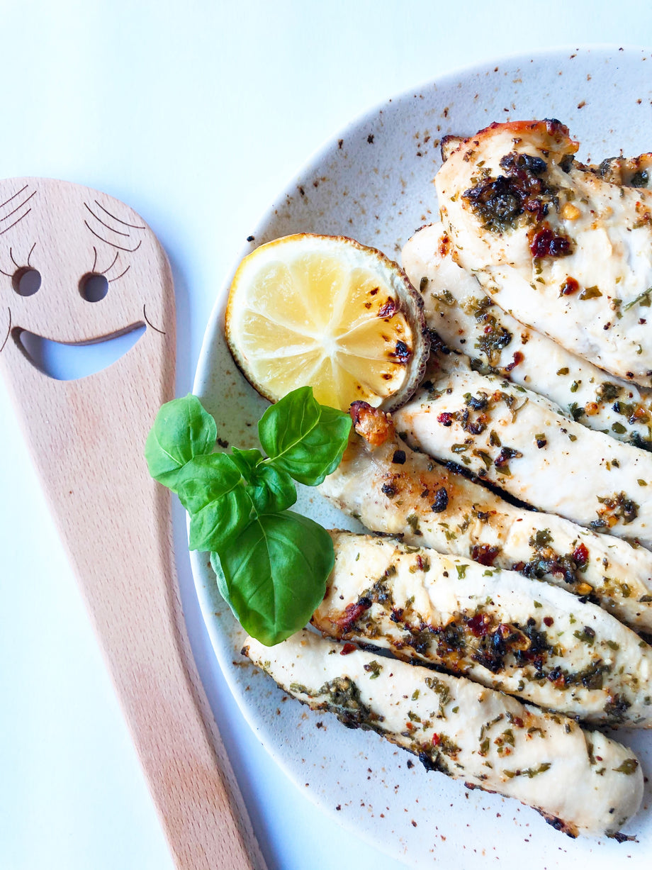 Lemon Herby Air Fried Chicken Tenders