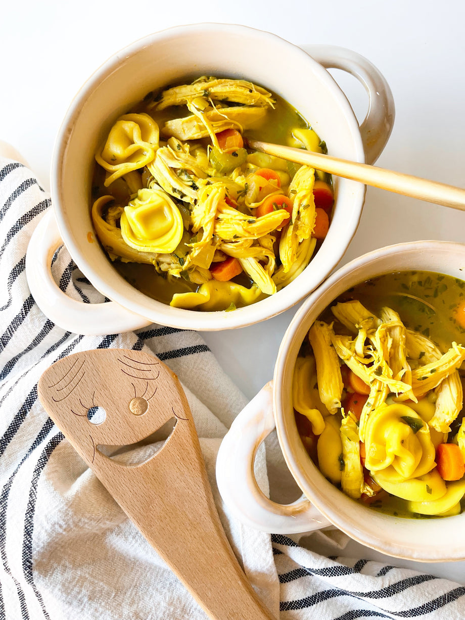 Golden Chicken Tortellini Soup