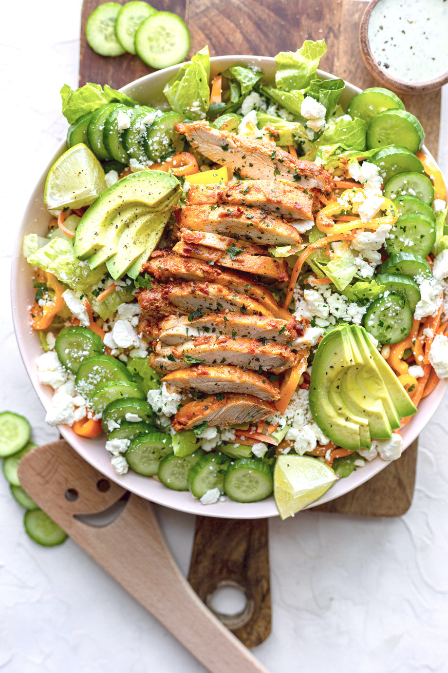 Harissa Chicken Salad With Lime Yogurt Dressing