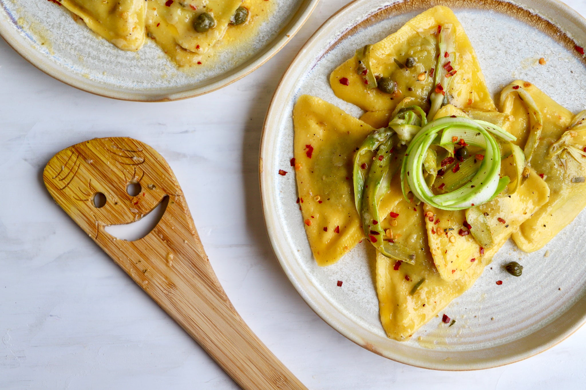 Porcini Truffle Raviolis With Lemon Butter Sauce – Pat Cooks