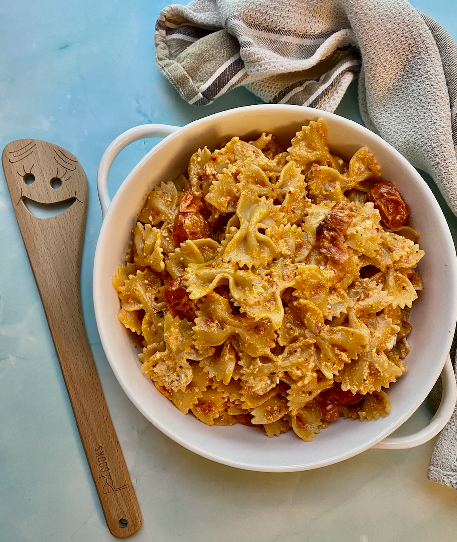 Romesco Dip Feta Cheese Pasta