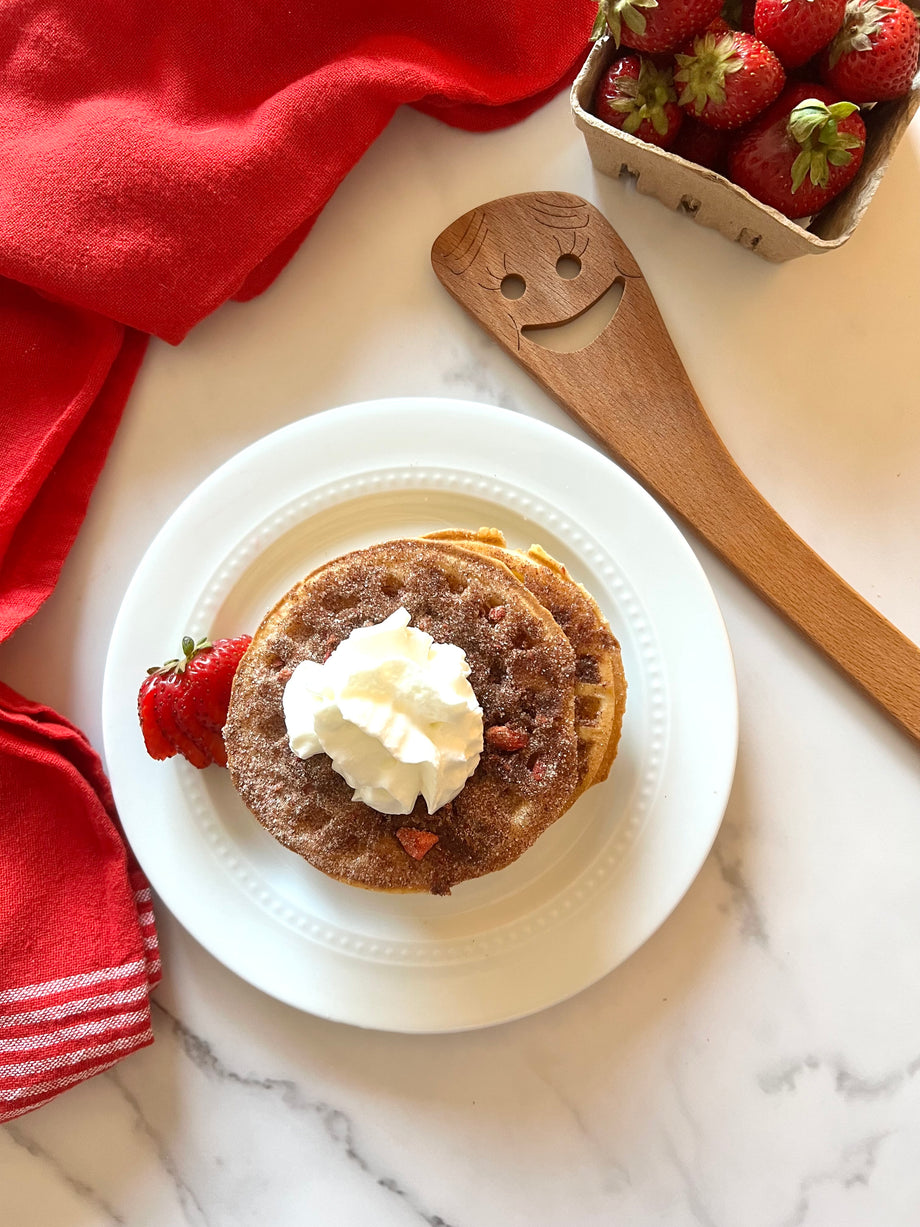 Churro Strawberry Waffles