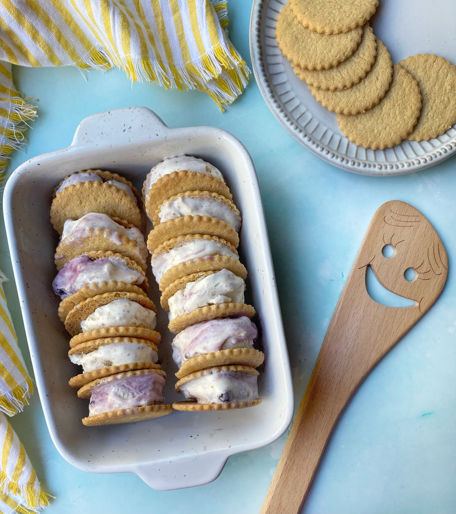 Wildberry Cheesecake Ice Cream Sandwiches