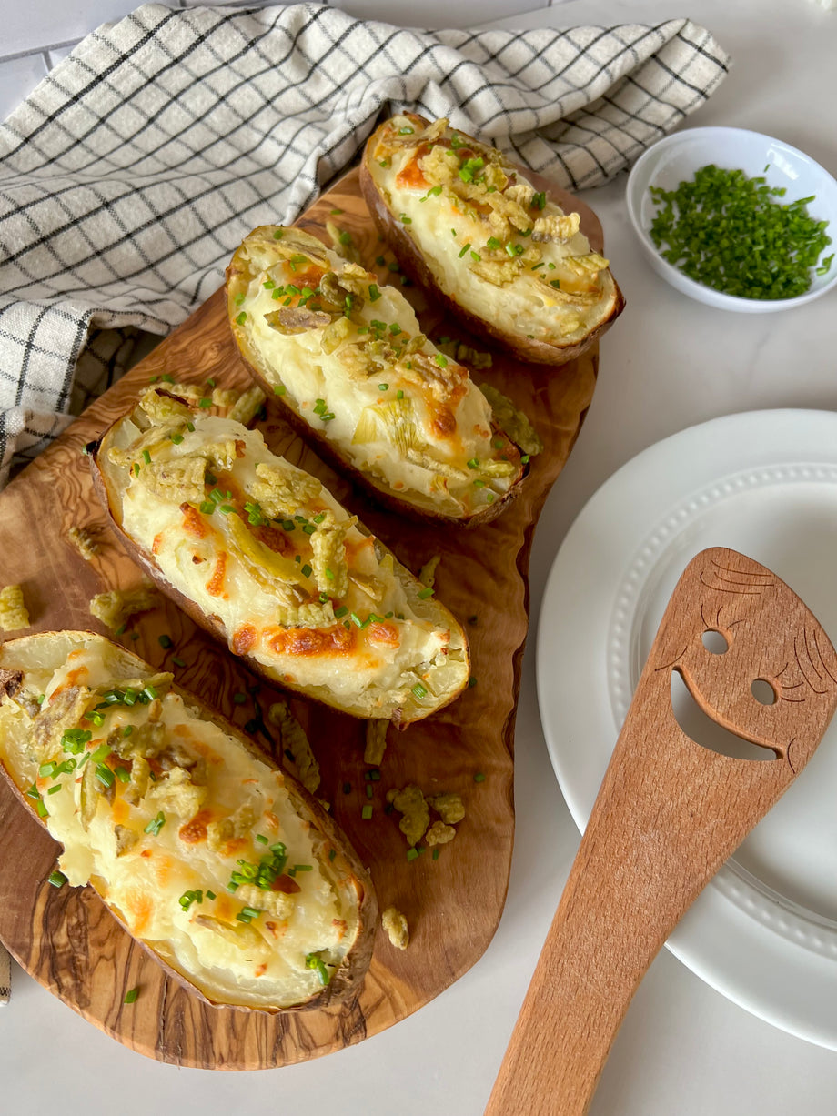 Artichoke & Jalapeño Twice Baked Potatoes