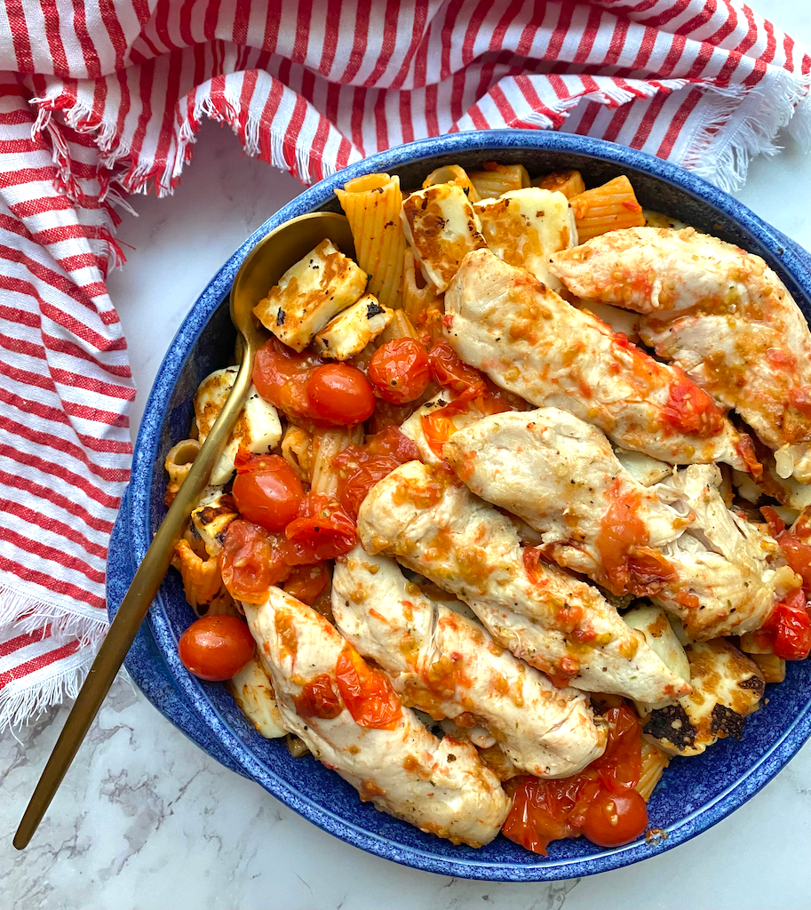 Halloumi Pasta with Chicken