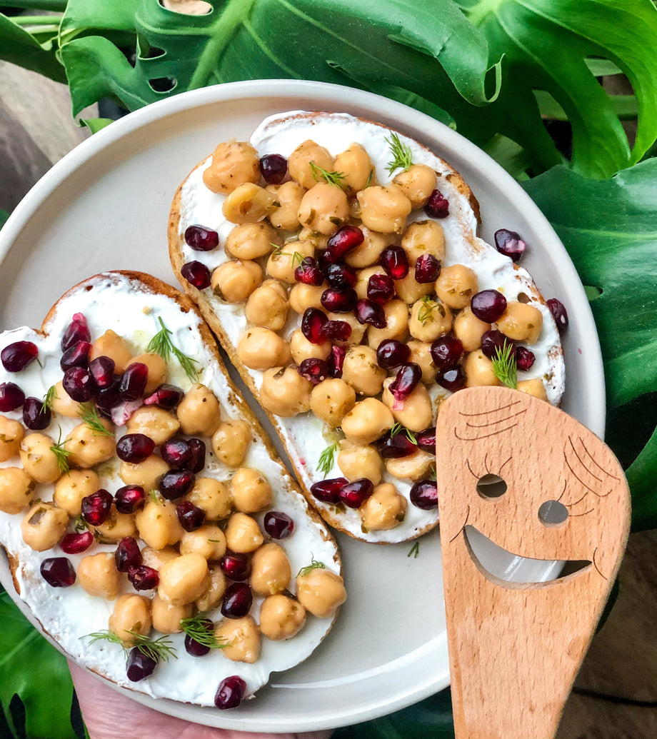 Greek Chickpea Toast