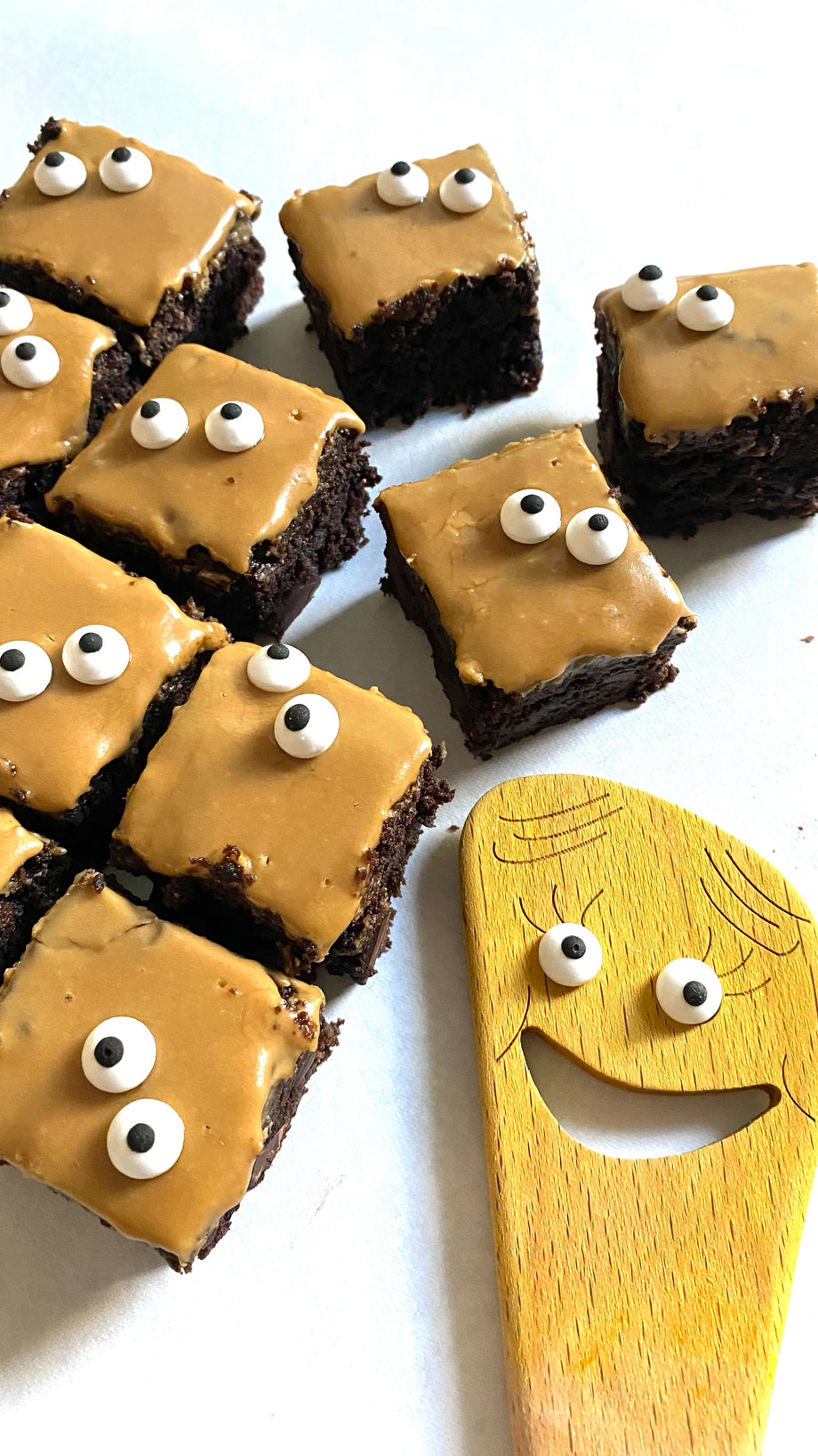Spooky Espresso Glaze Brownies