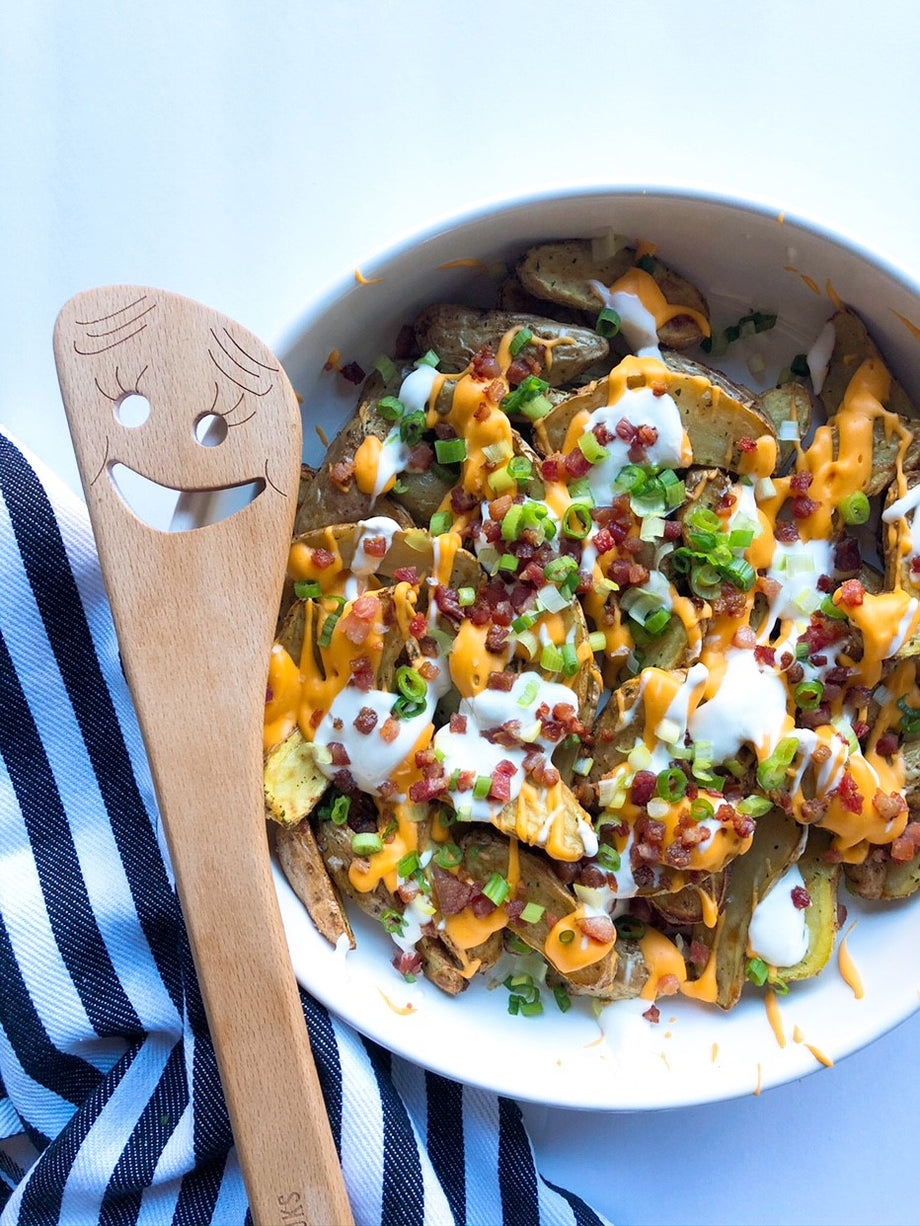 Loaded Air Fried Teeny Tiny Potatoes