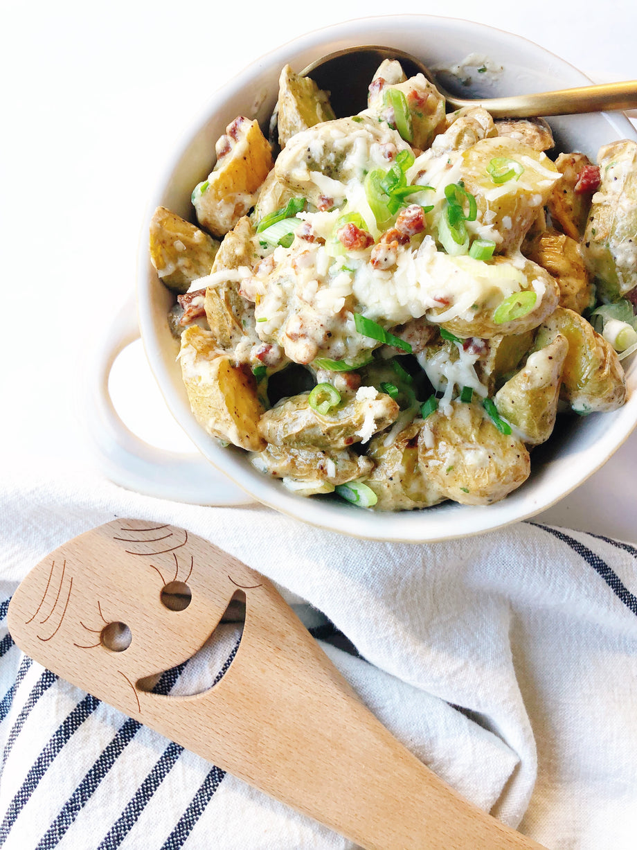 Loaded Air Fried Potato Salad