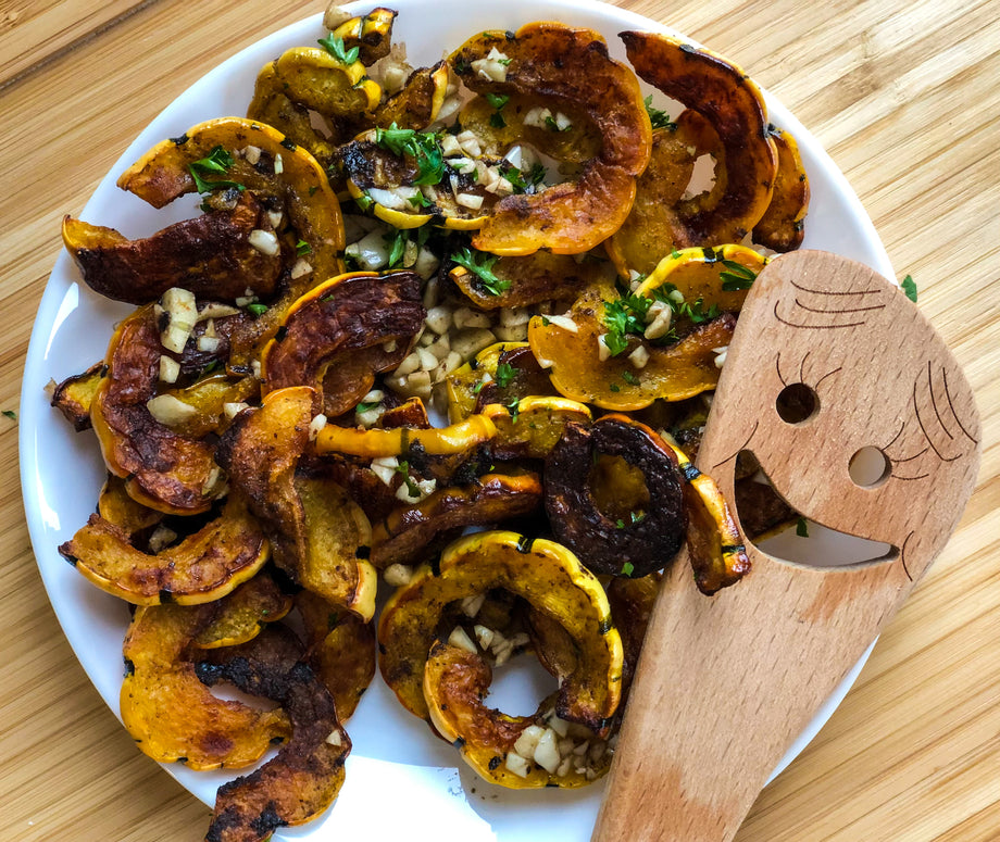 Garlic Truffle Delicata Squash Fries