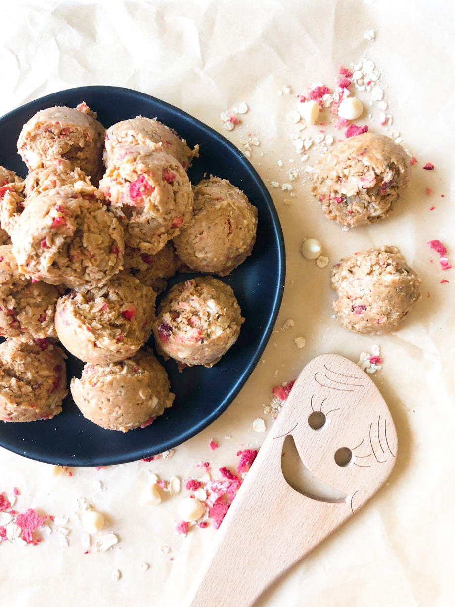 Strawberry White Chocolate Protein Balls