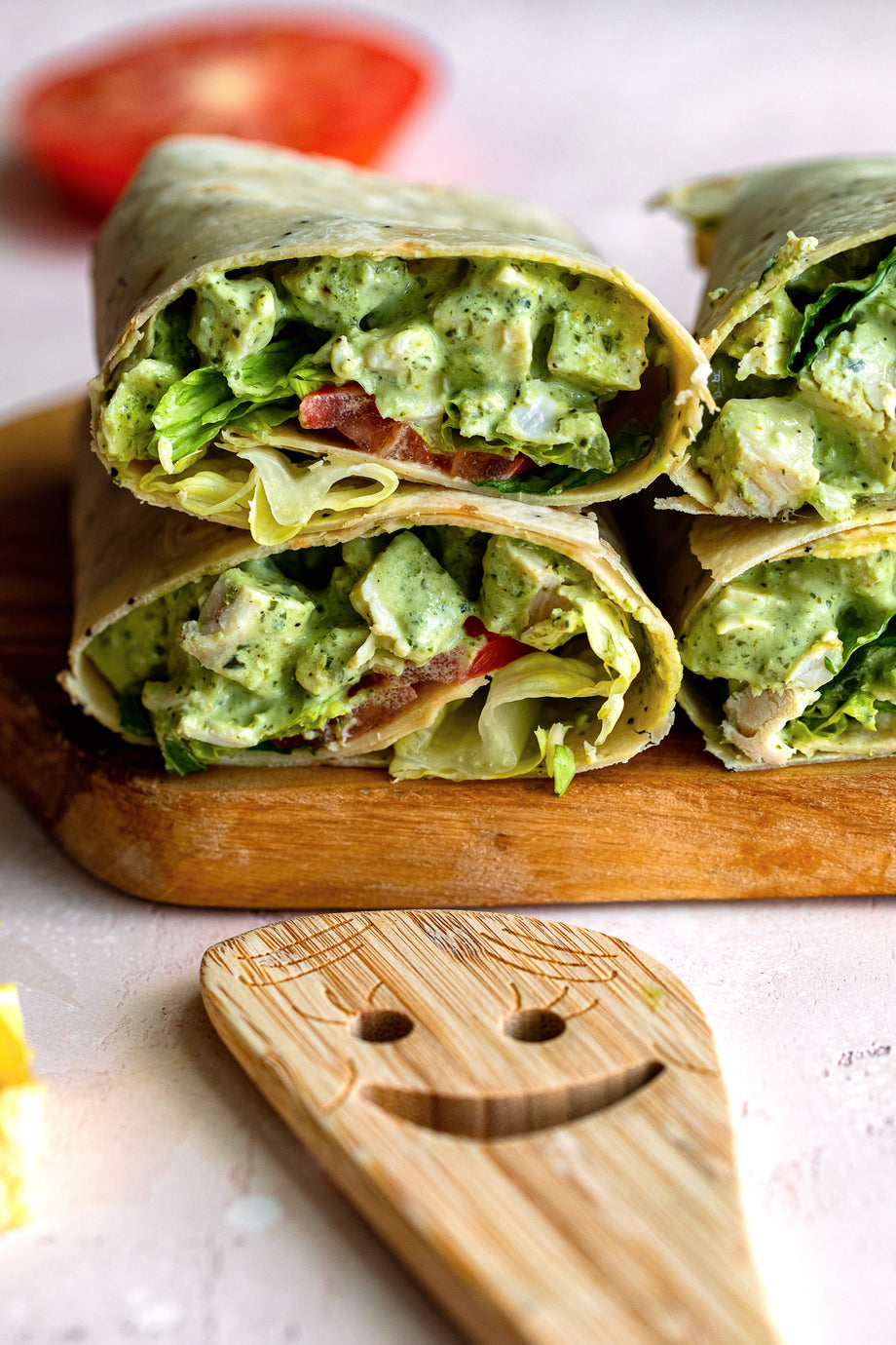 Pesto Chicken Salad Wrap