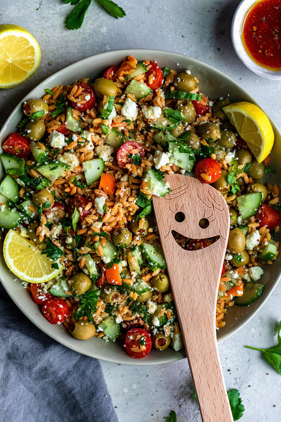 Greek Risoni Salad