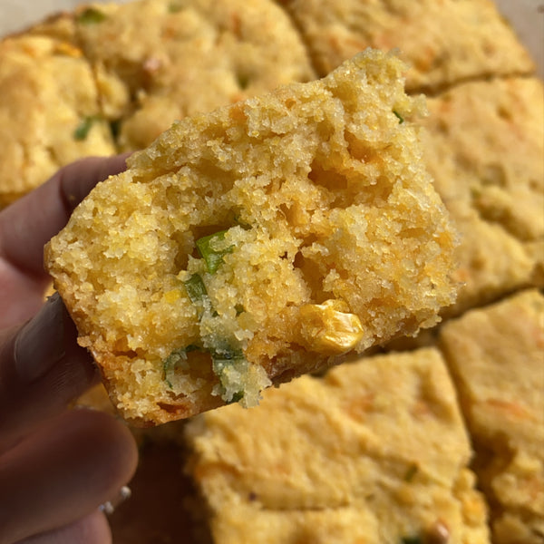 Cheesy Scallion Cornbread
