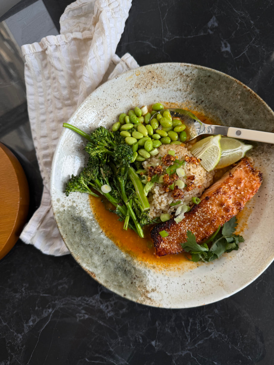 Salmon Curry Brothy Rice Bowl