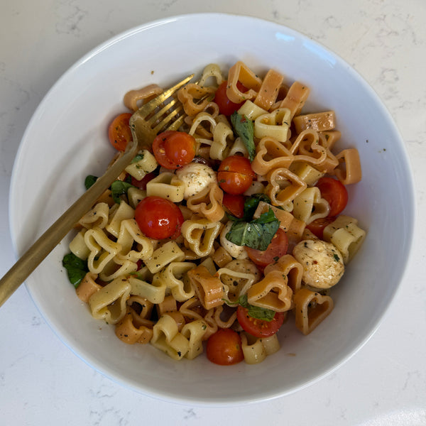 Valentine's Heart Shaped Pasta Salad