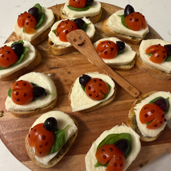 Springtime Ladybug Crostini