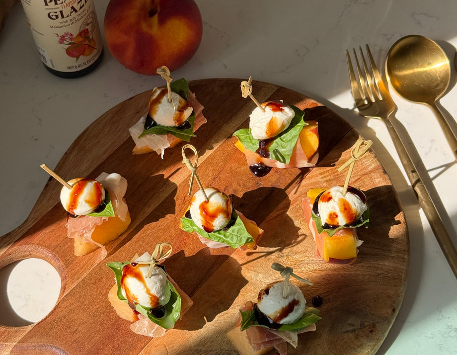 Peachy Prosciutto Party Skewers