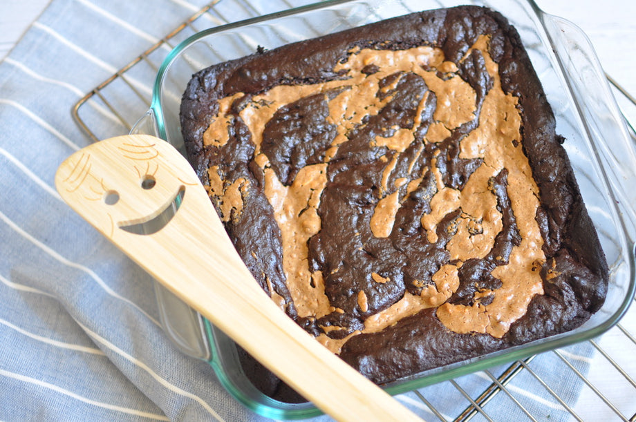 Healthier Dark Chocolate Almond Butter Brownies