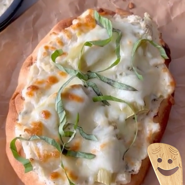 Garlic, Asiago & Artichoke Pizza