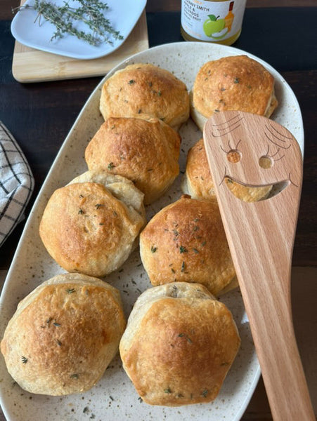 Apple + Brie Biscuit Bombs