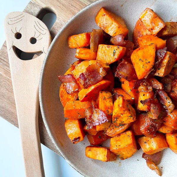 Maple Bacon Sweet Potatoes & Butternut Squash