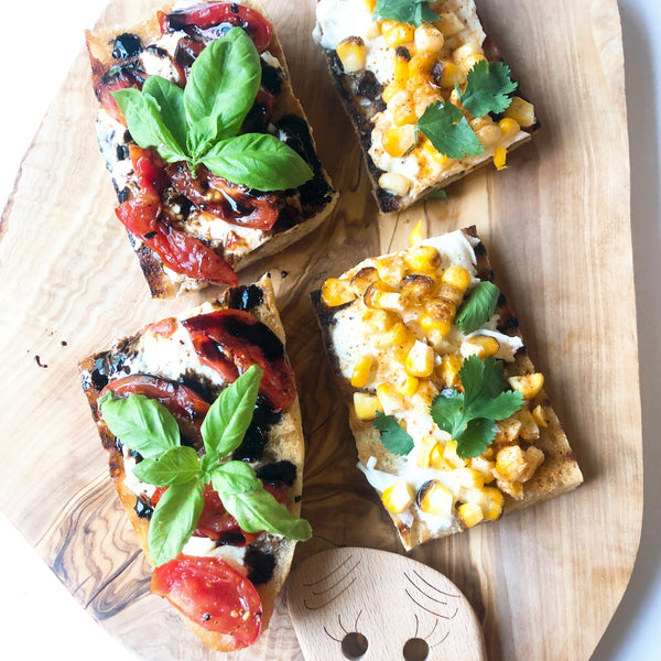 Burrata Crostini, Two Ways