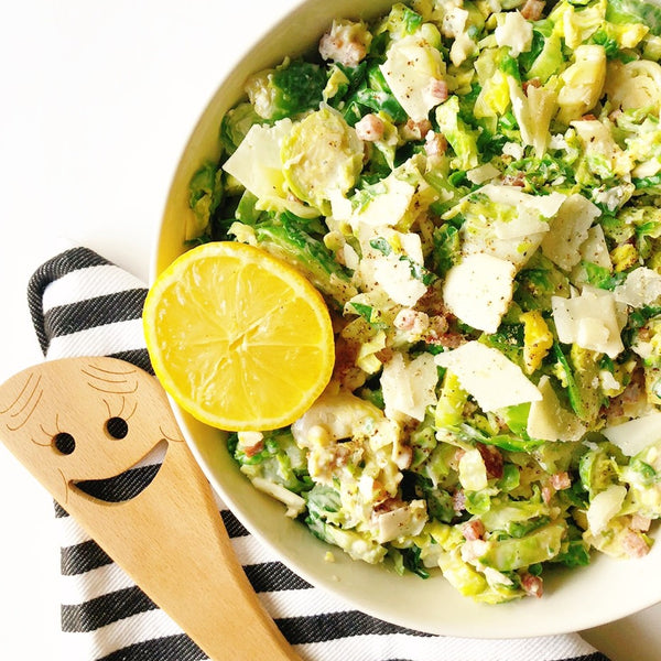 Caesar Brussels Sprouts Salad