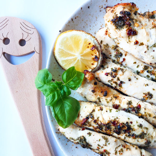 Lemon Herby Air Fried Chicken Tenders
