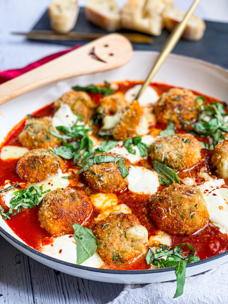 Cheesy Chicken Parm Meatballs