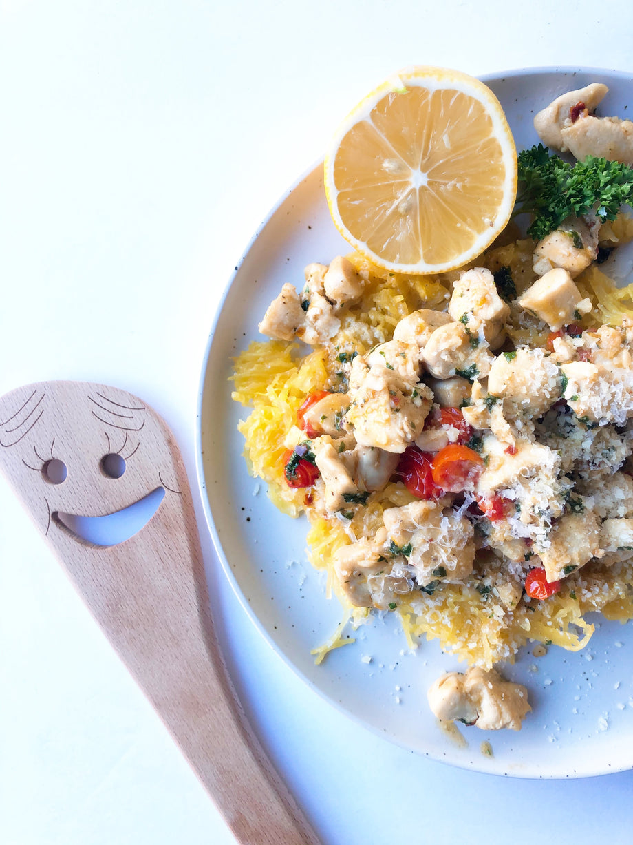 Chicken Scampi with Spaghetti Squash