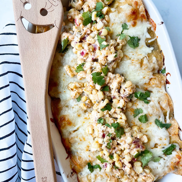 Elote Chicken Enchiladas