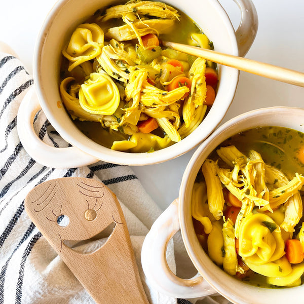 Golden Chicken Tortellini Soup