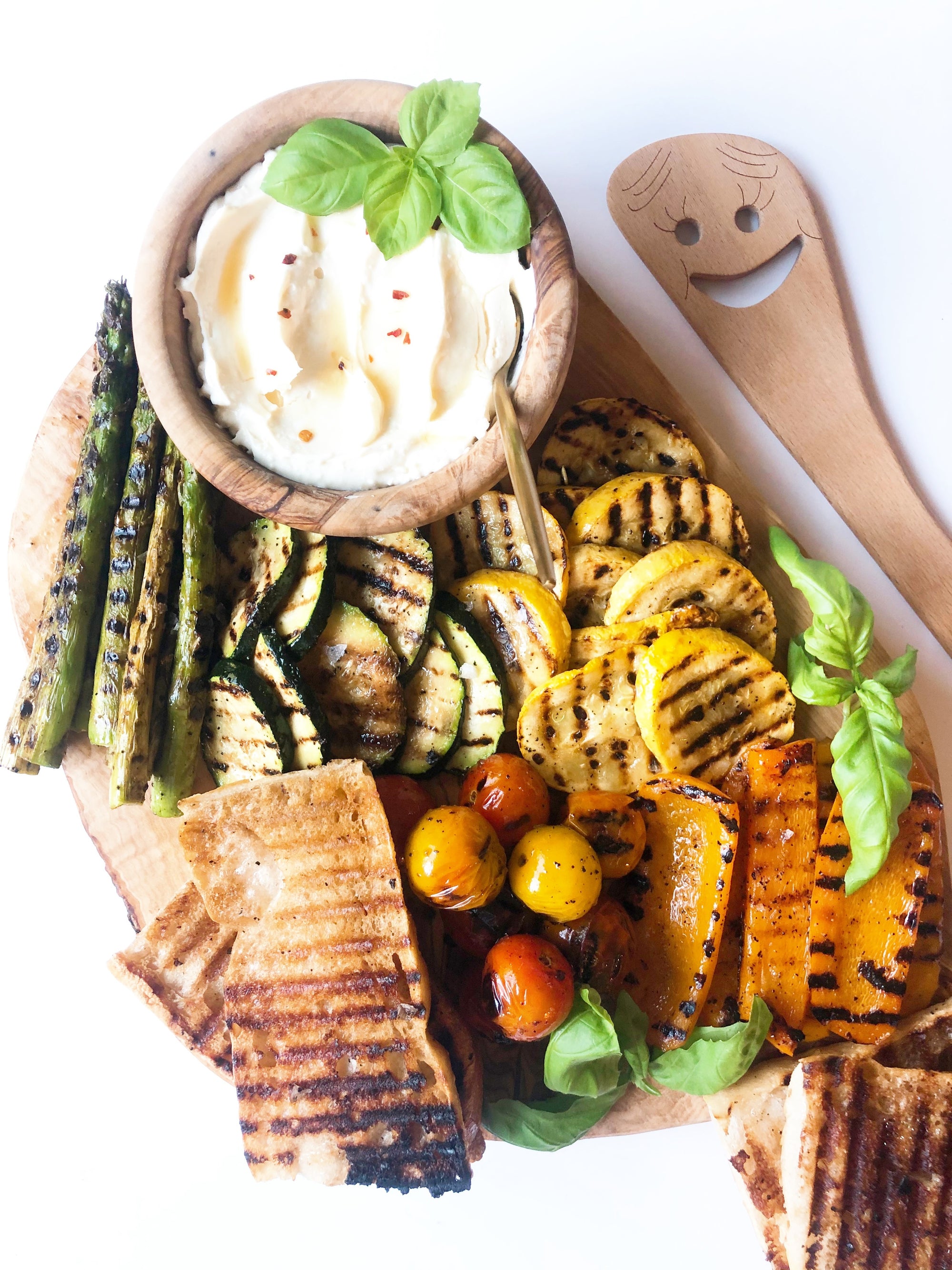 Grilled Veggie Platter with Whipped Feta
