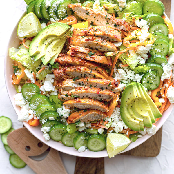 Harissa Chicken Salad With Lime Yogurt Dressing
