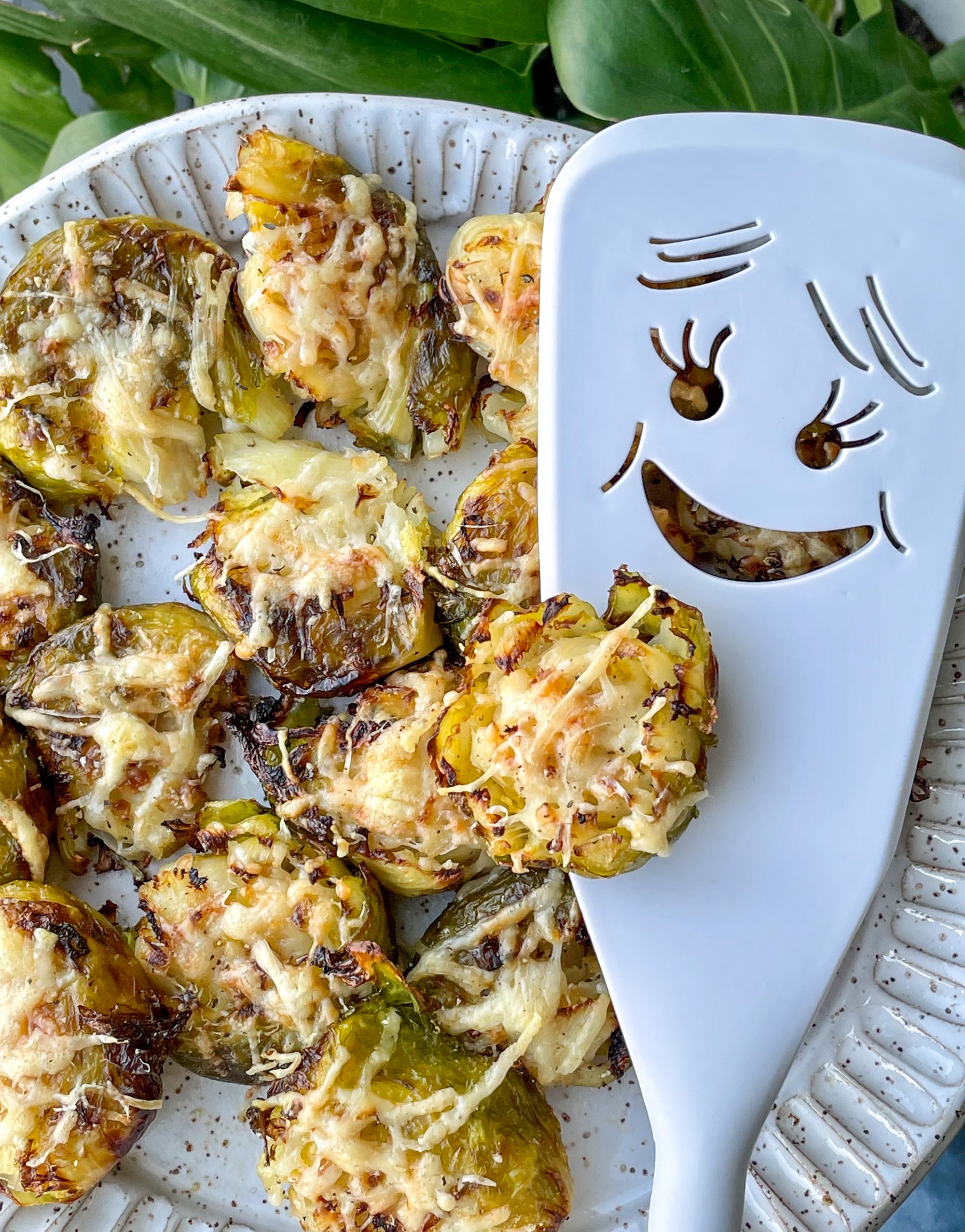 Parmesan Crusted Smashed Brussels Sprouts