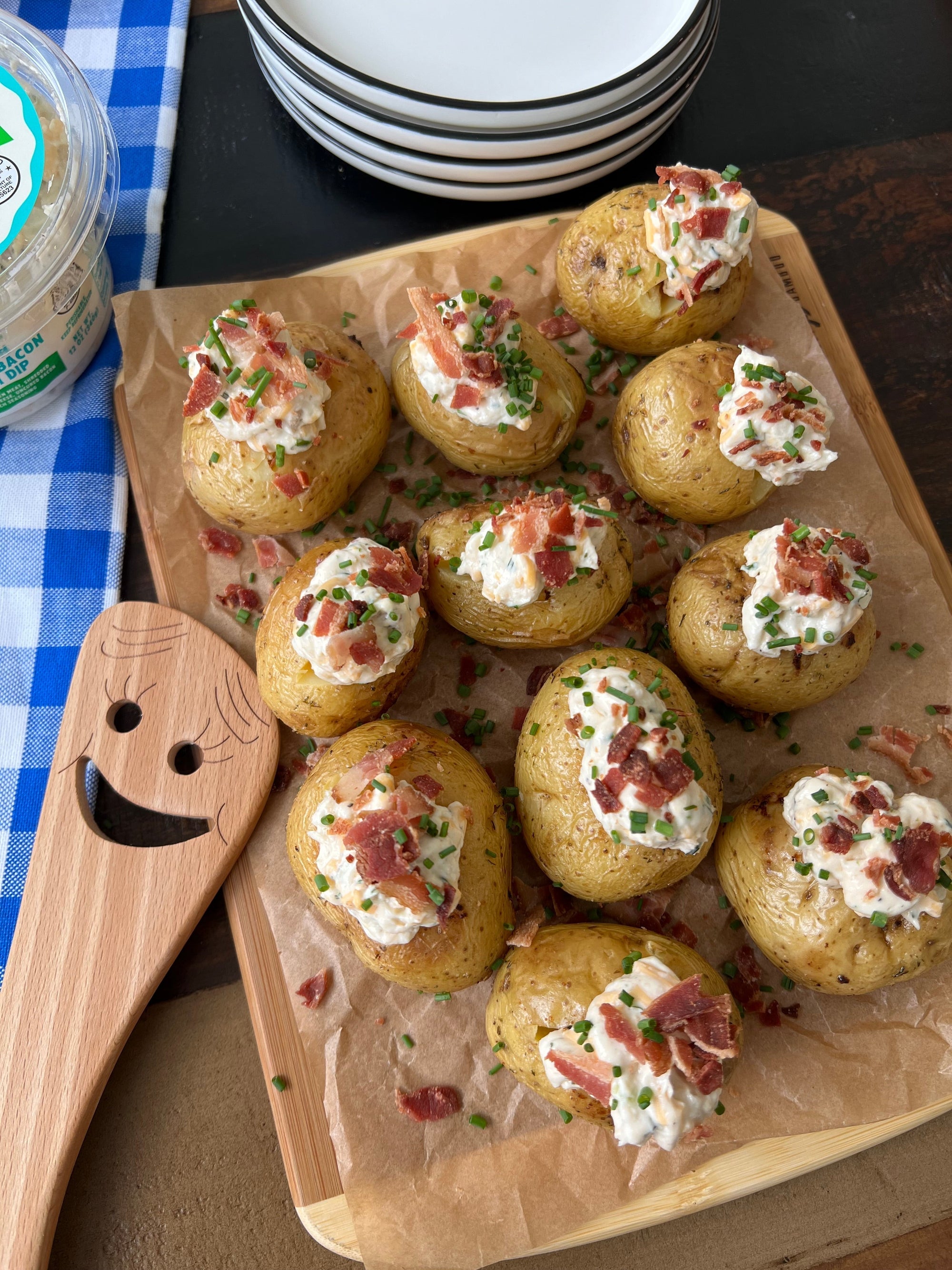 Mini Bacon Ranch Loaded Potatoes