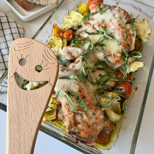 Cheesy Pesto Chicken Bake