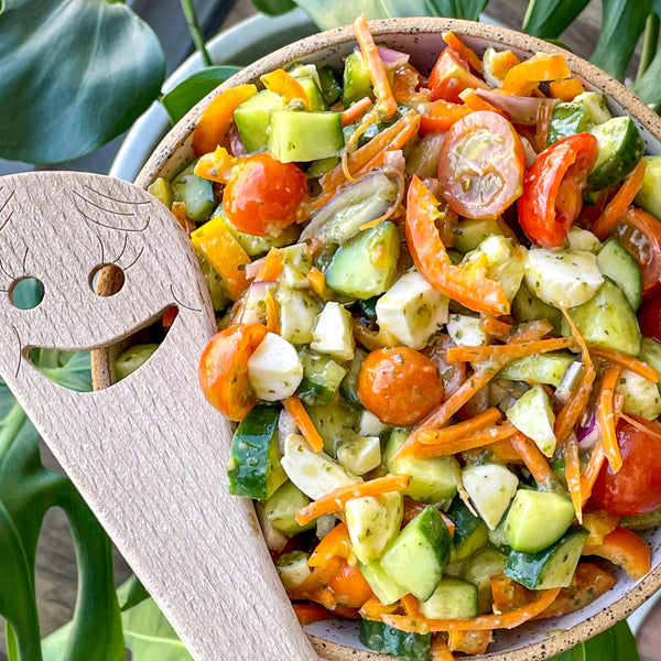 Green Goddess Chopped Caprese Salad