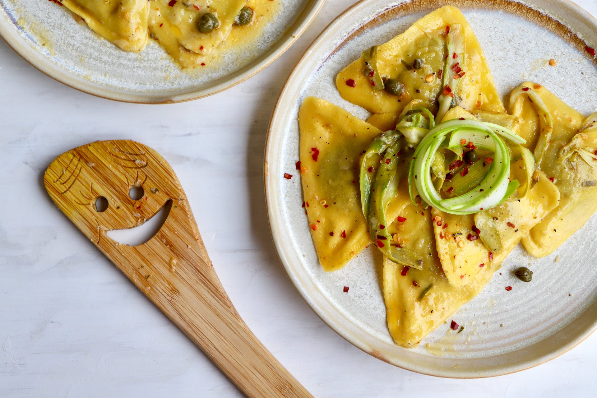 Porcini Truffle Raviolis with Lemon Butter Sauce Pat Cooks