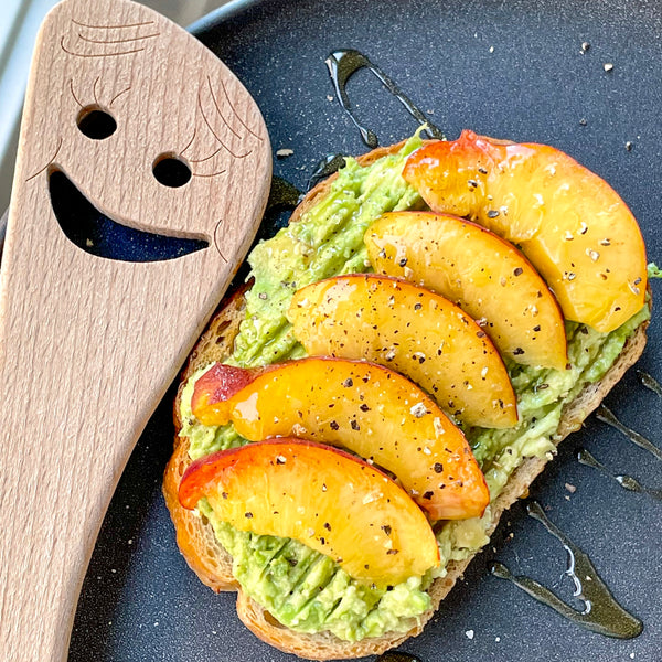 Peaches & Hot Honey Avocado Toast