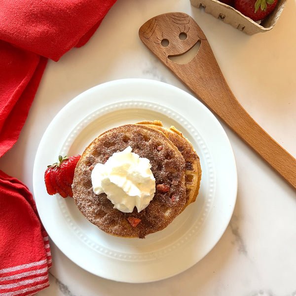 Churro Strawberry Waffles