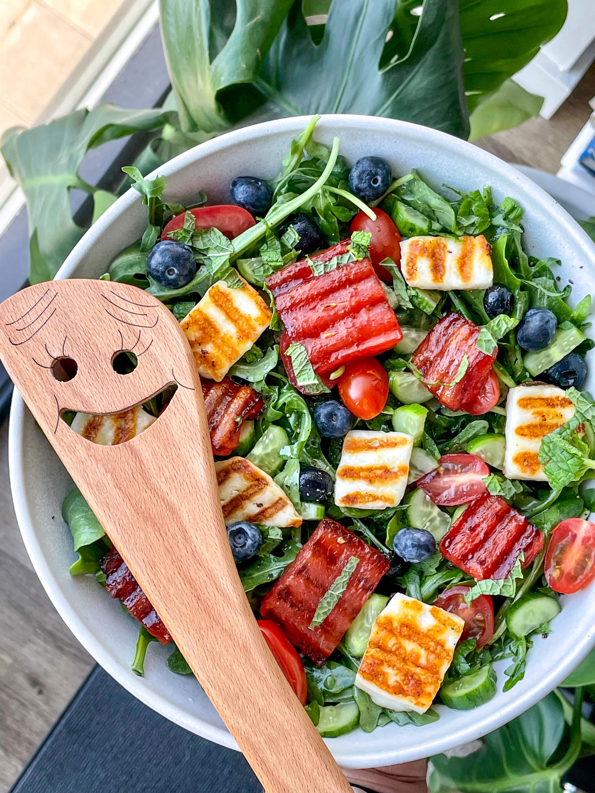 Grilled Watermelon & Halloumi Salad