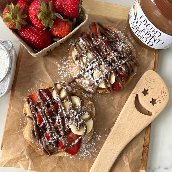 Chocolate Strawberry Banana Bubble Waffles