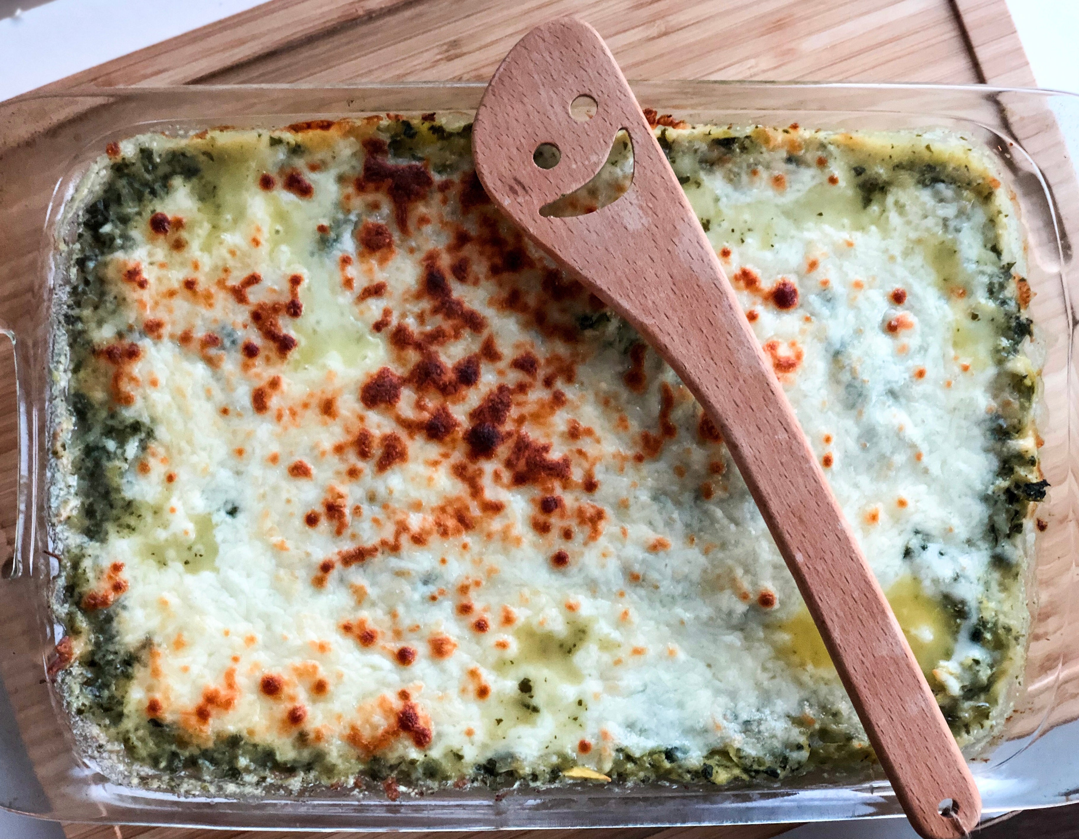 Spinach Artichoke Spaghetti Squash Bake – Pat Cooks