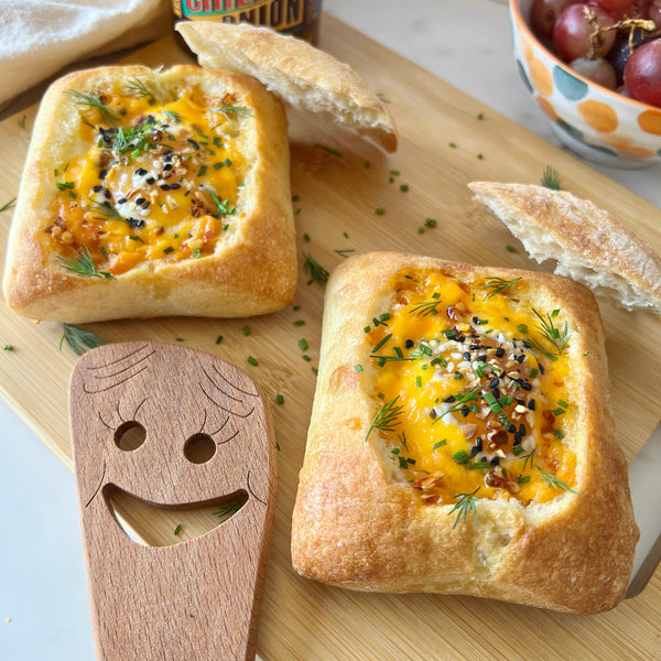 Baked Egg Bread Boats